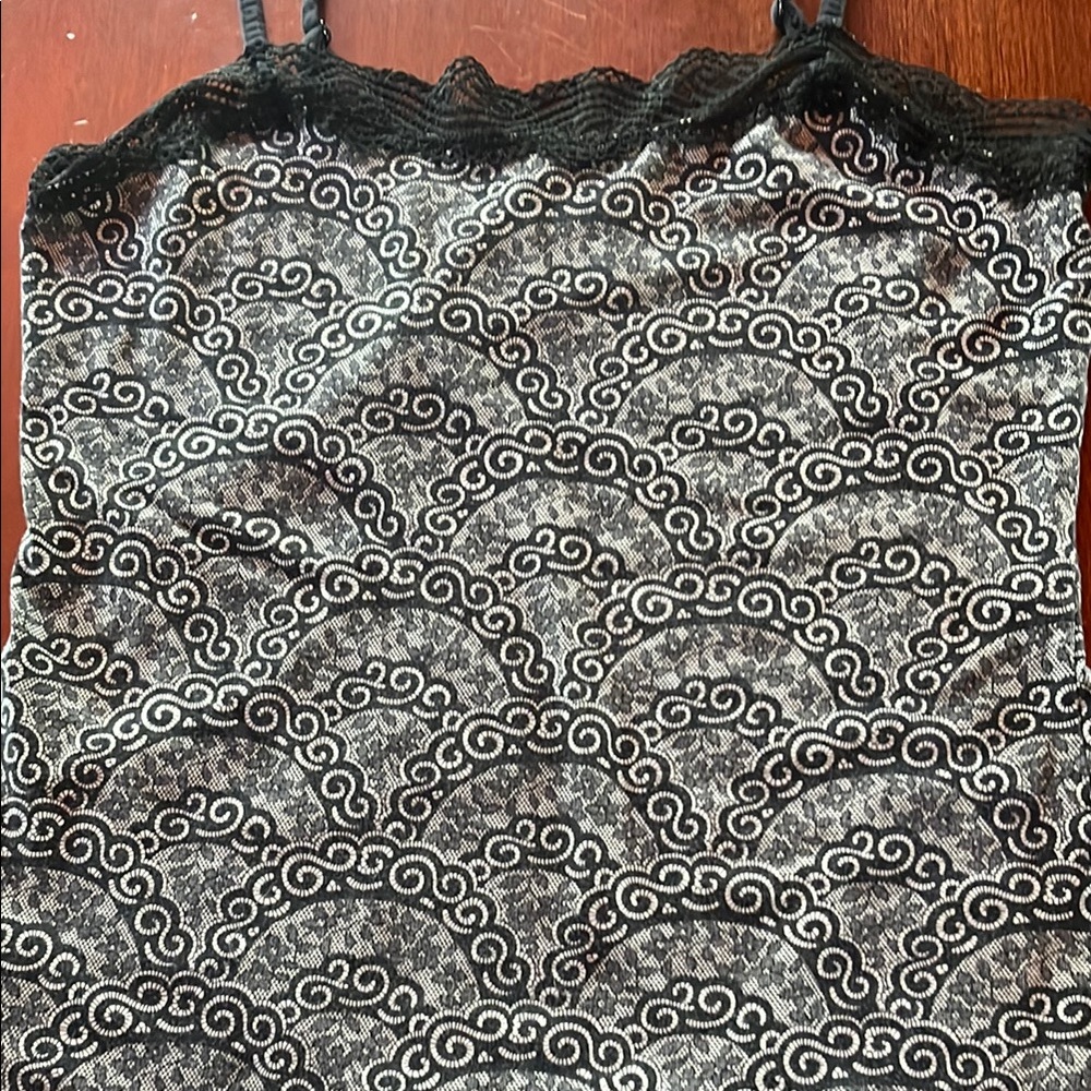 Ann Taylor Black and White Lace Tank Top